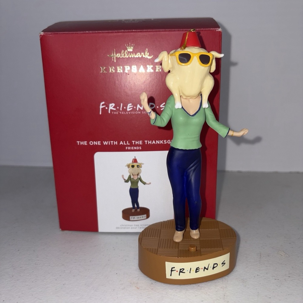 2021 Hallmark Keepsake Friends Monica Turkey Head Ornament with Sound Tested